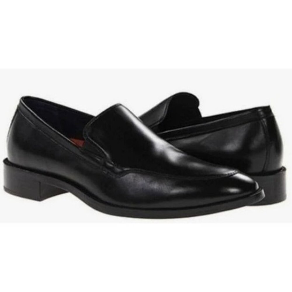 NEW Cole Haan Venetian Black Leather Slip On Loafers Mens US 11.5 $170 [jb]
